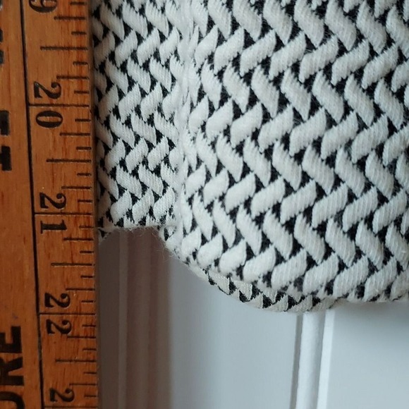 Talbots Women's L Knit Single Breasted Blazer Jacket Cream Black - Picture 7 of 10